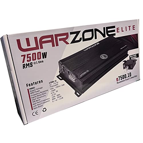 Gravity Audio E7500.1D Warzone 7500W True RMS Car Amplifier Class D Amp 1/2/4 Ohm Stable with Remote Sub Control Gravity Audio E7500.1D Warzone 7500W True RMS Car Amplifier Class D Amp 1/2/4 Ohm Stable with Remote Sub Control